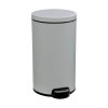Odpadkový koš s pedálem SILENT SERENE, kovový, bílý, 30 l
