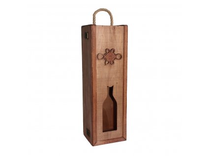 Dřevěná krabička na 1 víno F0030