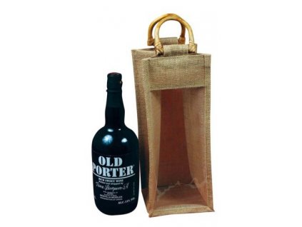 Jutová taška na portské víno J0004