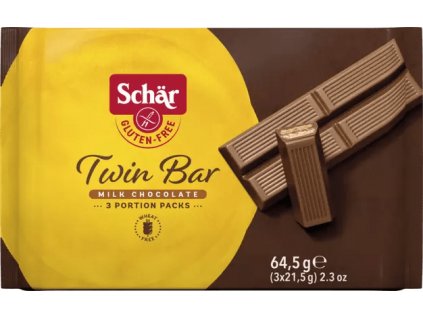 SCHAR BEZLEPKOVÉ TYČINKY V ČOKOLÁDĚ TWIN BAR 64,5g (3x21,5g)