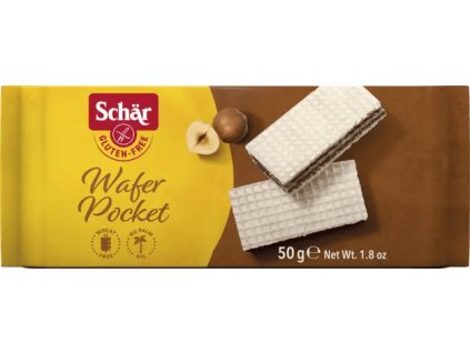 SCHAR BEZLEPKOVÉ OPLATKY S LÍSKOOŘÍŠKOVÝM KRÉMEM WAFER POCKET 50g