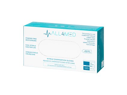 All4med Jednorázové nitrilové diagnostické rukavice růžové L 10 x100ks