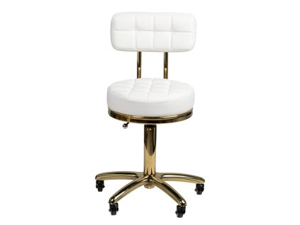 Taburet kosmetický Gold AM-961 bílý
