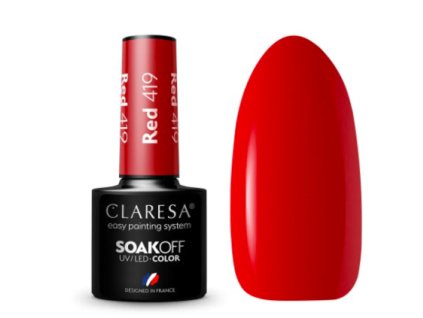 CLARESA Gel lak RED 419 - 5g