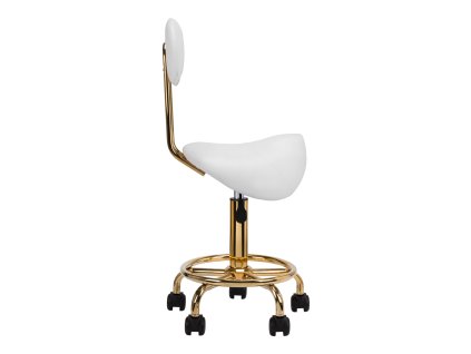 Kosmetický taburet 6001-G – zlatobílý