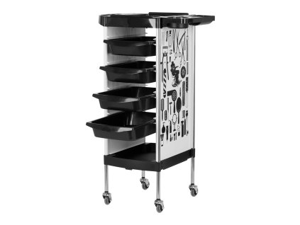 Gabbiano kadeřnický vozík X11-9 bílý s dekorem