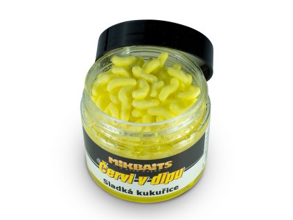 Mikbaits Červi v dipu 50ml - Sladká kukuřice