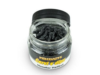 Mikbaits Červi v dipu 50ml - Monster Halibut