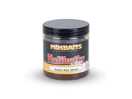 Mikbaits Halibutky v dipu 250ml - Robin Red 20mm