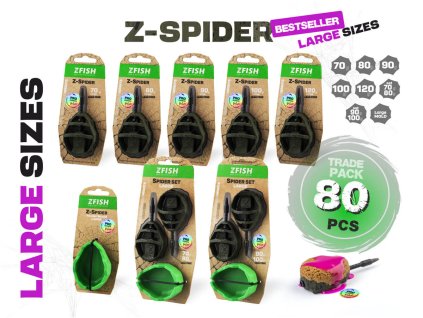 zfish trade pack method feeder spider large 80 ks