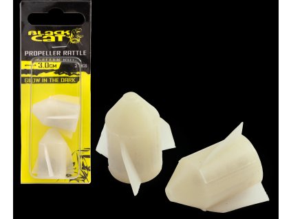 Black Cat Propeller Rattles L: 30cm glow in the dark 2 pcs