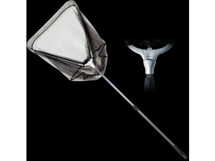 Zebco L: 250m Wide Mesh Telescopic Landing Net W: 60cm H: 50cm D: 60cm 8x8mm 2