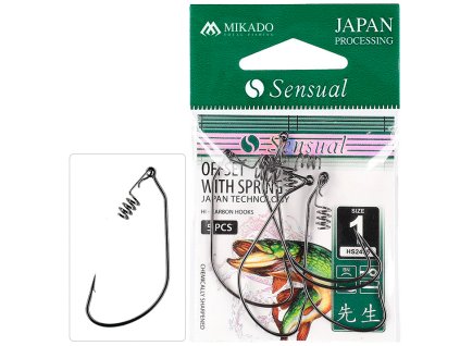 Mikado HÁČEK - SENSUAL - OFFSET WITH SPRING VEL. 7/0 BN - 3 ks