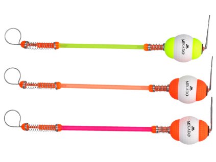 Mikado SIGNALIZÁTOR - HANGER S POLYSTYRENEM A HADIČKOU 16cm VEL. M - ČERVENÉ A ŽLUTÉ - 10 ks