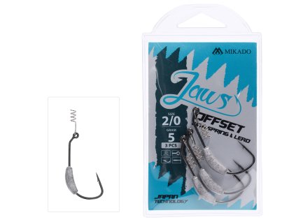 Mikado HÁČEK - JAWS OFFSET HLAVIČKY SE ZÁTĚŽÍ 10G VEL. 5/0 - 3 ks