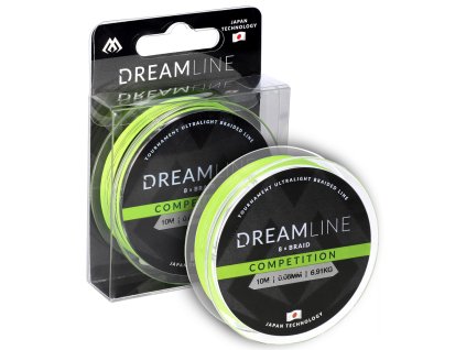 Mikado PLETENÁ ŠŇŮRA - DREAMLINE COMPETITION - 0.10mm/8.73kg/10m - FLUO ZELENÁ - 1 cívka