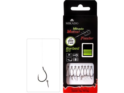 Mikado NÁVAZEC - MF - S JEHLOU - HÁČEK S PROTIHROTEM ČÍSLO 4 / VLASEC 0.28mm/10cm - 8 ks