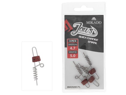 Mikado VRUT - NA NÁSTRAHY - JAWS QUICK CHANGE SPIRAL - 10gr - 4.7cm - 3 ks