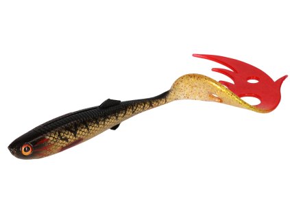 Mikado NÁSTRAHA - SICARIO PIKE TAIL 14cm/SPOTTED BULLHEAD - 2 ks