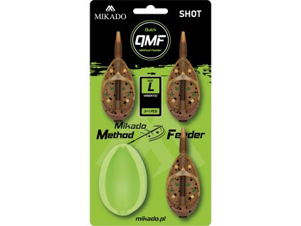 Mikado KRMÍTKO - METHOD FEEDER SHOT Q.M.F. SET L - 3x50g + FORMA - 1 sada