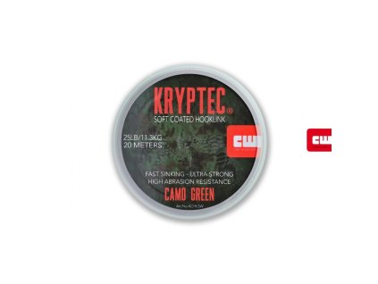 Carp Whisperer ztužená šňůrka Kryptec Coated Hooklink Soft Camo Gravel hnědá 25 lb (KCHLSG)