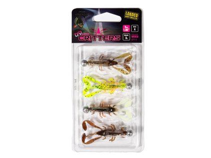Fox Rage Ultra UV Micro Critter Mixed Colour Loaded Lure Pack