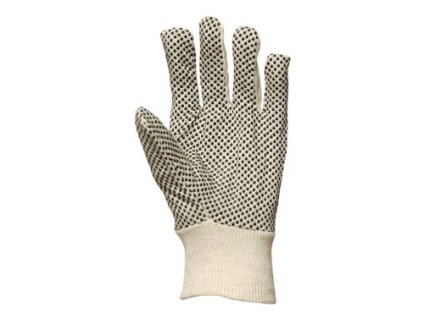 Pracovní rukavice s PVC granulemi, černé