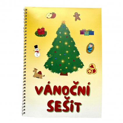 Vánoční sešit (s kartičkami na suchý zip)