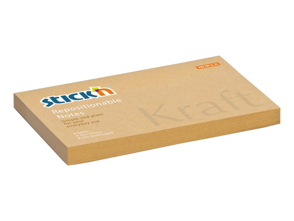 Samolepicí bločky Stick´n by Hopax Kraft Notes - 76 mm x 127 mm / 100 lístků