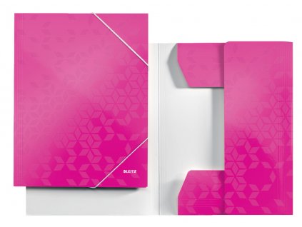 desky s gumou A4 Leitz Wow růžové