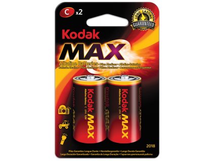 baterie Kodak alkalické mono článek malý R14 / 2ks