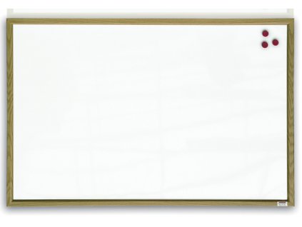 tabule magnetická 60x40cm bílá, dřevěný rám