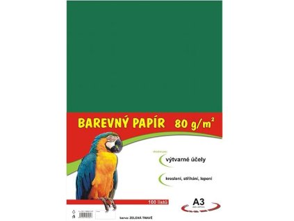 kreslicí papír pro VV A3/80g 100listů zelený tmavý