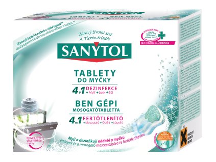 tablety do myčky dezinfekční Sanytol 4v1 40ks