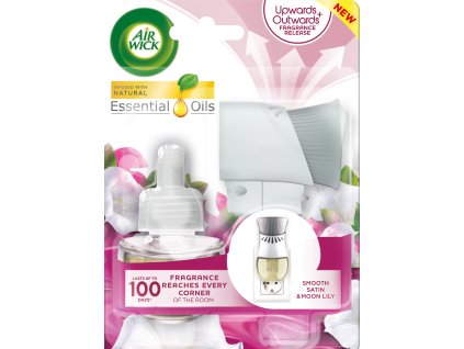 Airwick Elektric komplet Jemný saténaLilie 19ml