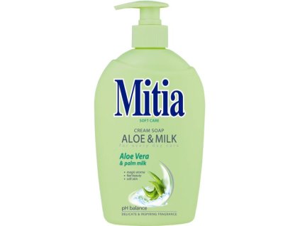 Mitia tek.mýdlo 500ml Aloe a Milk pumpa