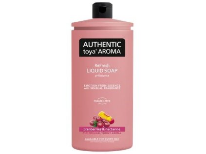 AUTHENTIC tekuté mýdlo 600ml Cranberries a nectarine náplň