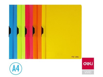 desky s klipem A4 Deli - barevný mix