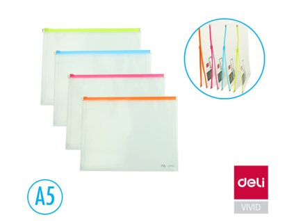desky spisové na zip A5 Fashion DELI