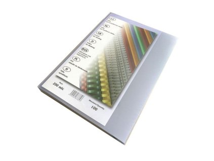desky pro kroužkovou vazbu A4 PVC barevné čiré přední strana