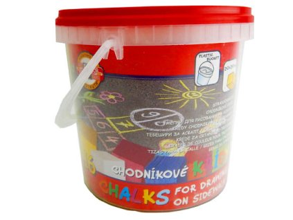 křída na chodník 16ks kýblík