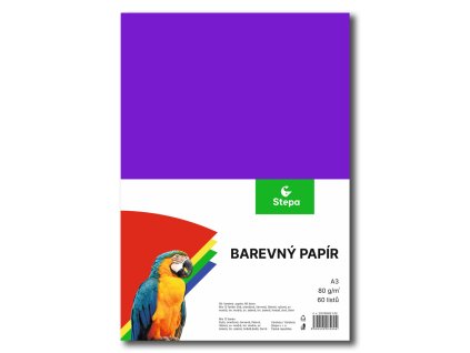 Barevný papír - A3 / 80 g / 60 listů / barevný mix