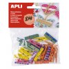 Dřevěné kolíčky APLI / mix barev / 20 ks