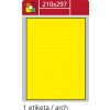 etikety samolepicí 210x297 100ks neon žluté
