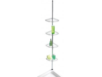 PREA - Teleskopická rohová polička 20x65-275x28 cm, nerez