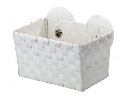 BEZ VRTÁNÍ StaticLoc FERMO - koupelnový koš 14x14,5x20,5 cm, bílý