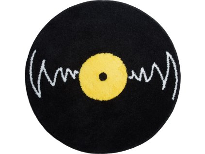Kruhová předložka černá, Polyakryl SuperSoft, VINYL