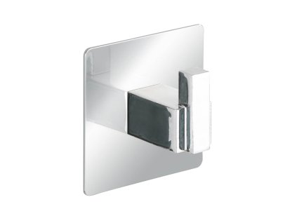 BEZ VRTÁNÍ TurboLoc QUADRO - Nástěnný háček, kovově lesklý