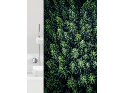 FORESTA - Sprchový závěs 180x200 cm, zelená