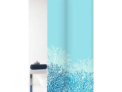 REEF - Sprchový závěs 180x200 cm, Bílá modrá